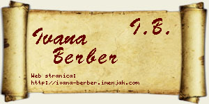 Ivana Berber vizit kartica